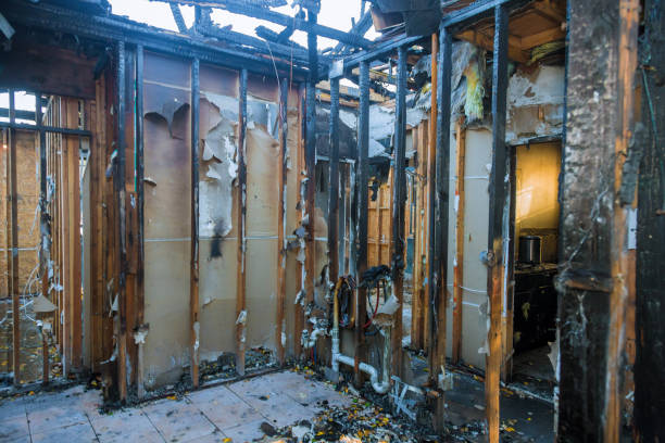 Professional Fire Damage Assessment technician working in Mentone, IN